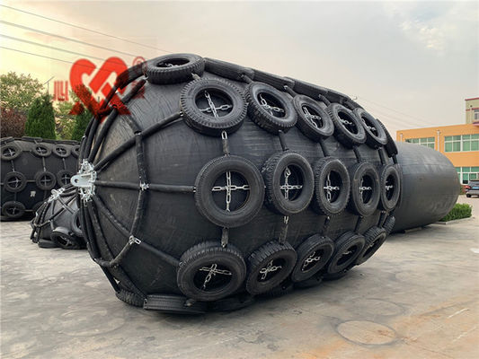 Yokohama Type Floating Pneumatic Marine Rubber Fenders With Chain And Tire Net