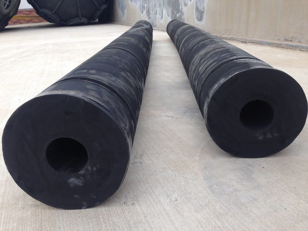 Anti Aging Cylindrical Rubber Fenders Marine Rubber Bumpers For Boat Docks
