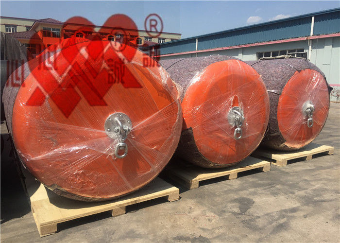 Orange Color Foam Filled Fenders Large Round Boat Fenders High Energy
