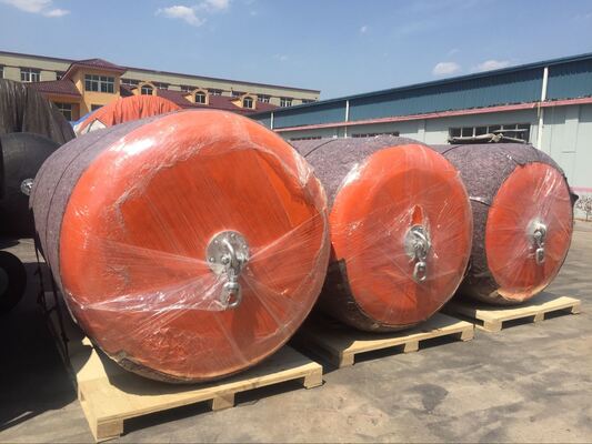 Solid EVA Foam Filled Fenders Offering No Marks Surface Protection for Harbors and Marine Vessels Backed by 24 Months