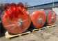 Orange Color Foam Filled Fenders Large Round Boat Fenders High Energy Absorption