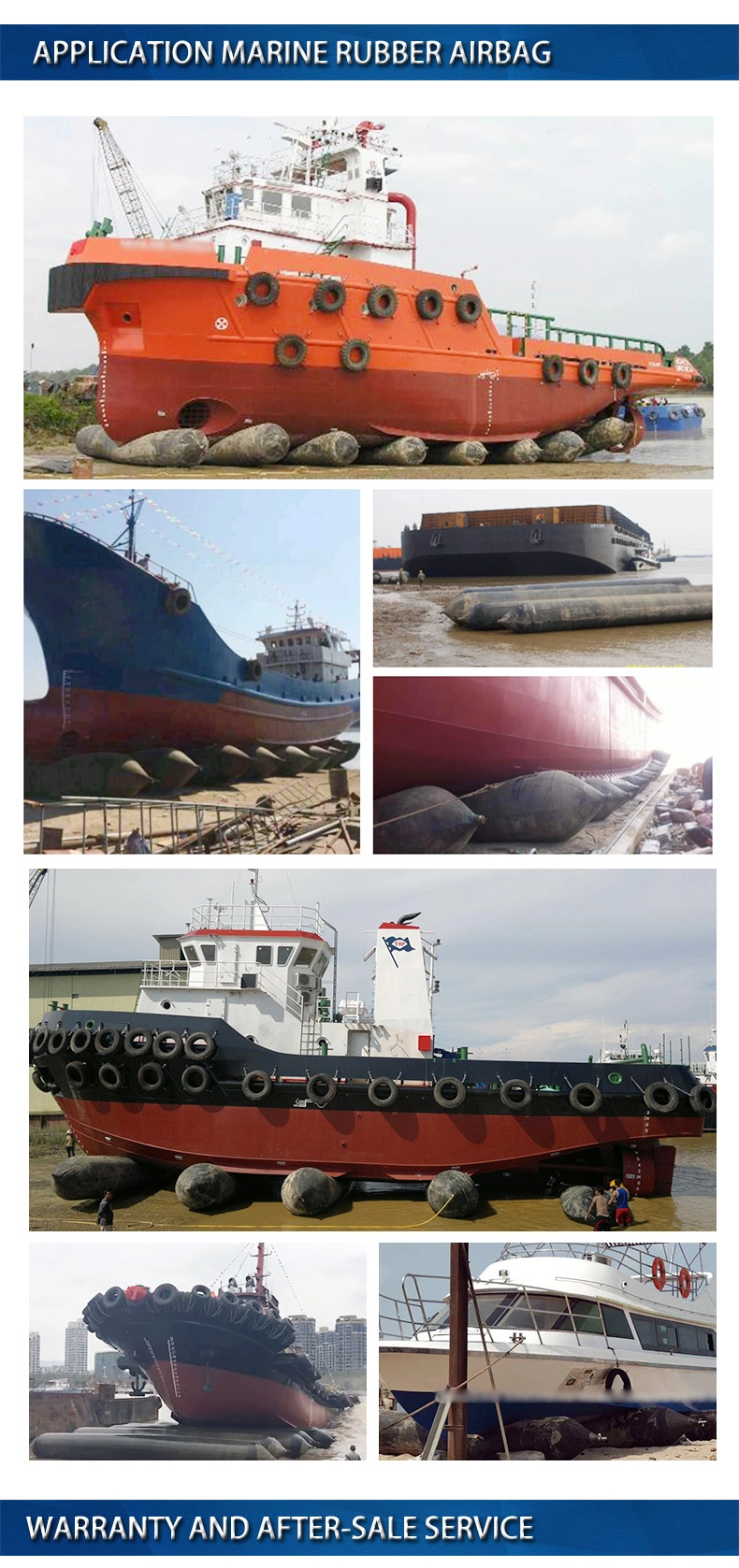Marine Lifting Air Bag Ship Launching Rubber Airbags Boat Pneumatic Floating Airbags in Sale