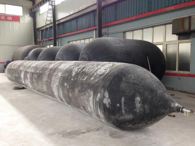 Cylindrical Ship Launching Airbags , Safety Lifting Boat Recovery Airbags